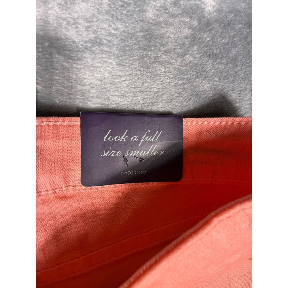 NYDJ Clarissa Ankle Skinny Jeans Bright Coral Pink Womens Size 10P Petite NWT - Picture 10 of 14